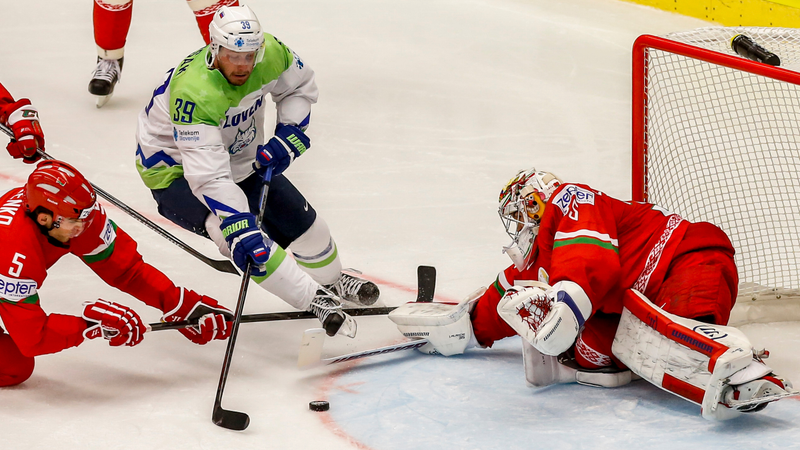 Slovenia’s Jan Muršak is his team’s only player with NHL experience. Photo: Matej Divizna/Getty Images